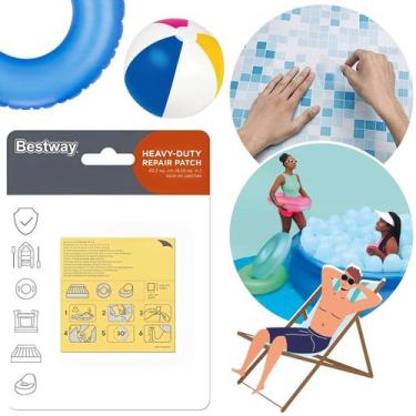 Imagem de Kit De Reparo Para Conserto Boias Infláveis Colchão Piscina - Bestway