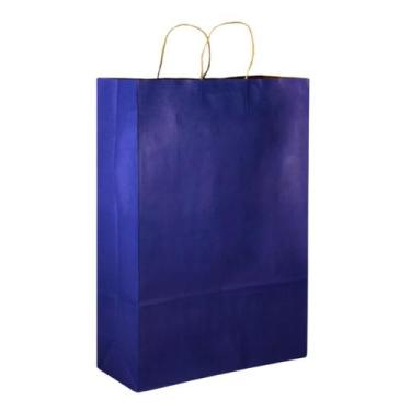 Imagem de Sacola Kraft Papel Colorida 100 Unidades Tamanho M Bolsa - MLBpel, Azu