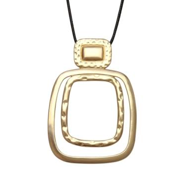 Imagem de joymiao Colares Boho para mulheres, cordão com pingente, colar longo de prata, vintage, suéter, joias hippie, presentes para mulheres e meninas, Couro sintético, Sem Pedra Preciosa