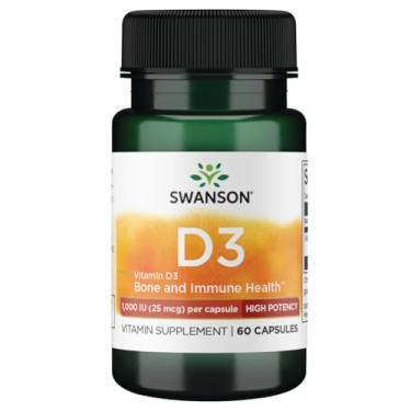 Imagem de Swanson High Potency Vitamin D-3 1000 Iu (25 mcg) 60 Capsules (4 Pack)