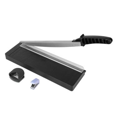 Imagem de ZEQUAN Cortador de papel de guilhotina, guilhotina de corte de 30 cm com capacidade para 8 folhas, cortador de papel de guilhotina para cartolina, aparador de papel para artesanato, sala de aula e