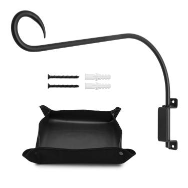 Imagem de SOLULA Suporte giratório para pendurar ao ar livre - para pendurar plantas, alimentadores de pássaros, casas de pássaros e lanternas - completo com tapete de jardinagem dobrável