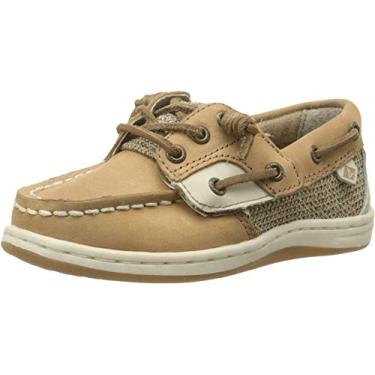 Imagem de Sperry Tênis para barco com A/C para meninas Songfish (bebê/criança pequena), Linho/Aveia, 6.5 Wide Little Kid