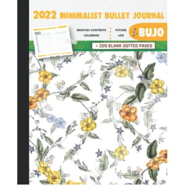 Imagem de 2022 Minimalist Bullet Journal/BUJO with Different Color Flowers In White Background Cover: Basic Bujo | Classic Bullet Journal Help You Organize ... And Dotted Pages | 240 Pages | 7.5 * 9.25