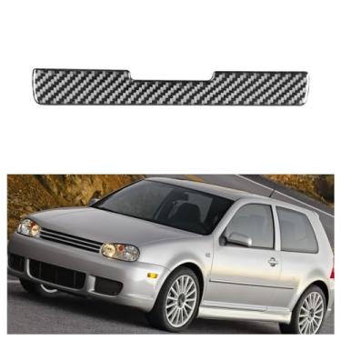 Imagem de IKUESM Compatível com VW Golf 4 Jetta Bora MK4 R32 GTI 1999-2004 Acessórios Interior de fibra de carbono do teto do carro Luz de leitura Painel de acabamento Adesivo de cobertura(BLACK C)