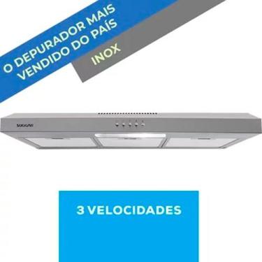 Imagem de Depurador Suggar Slim 80cm 3 Velocidades DPS181IX, Inox, 110V