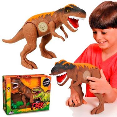 Imagem de Tirano Rex Dinossauro Com Som Brinquedo Infantil Meninos - Adijomar Br