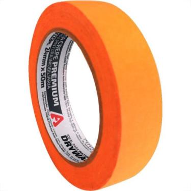 Imagem de Fita Crepe Adere Laranja Para Pintura Imobiliaria A128Rls - 24Mm X 50M