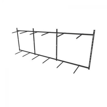 Imagem de Arara de roupas para loja quarto closet 22 peças regulável 300x100 cm 