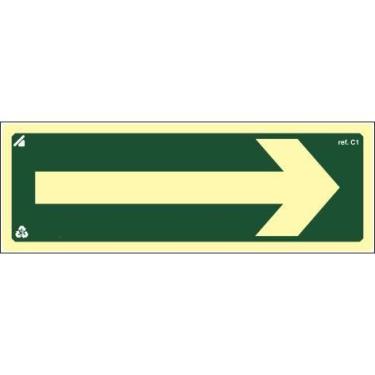 Imagem de Título Placa de Sinalização C1 Indicação de Rota de Fuga Normatizada -