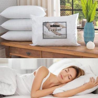 Imagem de Travesseiro De Hotel 2 Pçs Antialérgico Alto Macio Luxo Full - ND Enxo