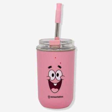 Imagem de Copo Bob Esponja ou Patrick Estrela Neo com Canudo 300ml - ZonaCriativ