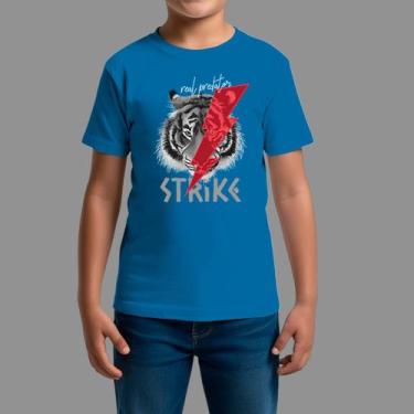 Imagem de Camisetas Infatil 100% Algodão Casual Manga Curta Gola Redonda Strike 