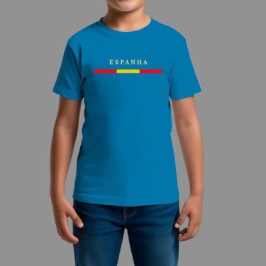 Imagem de Camiseta Infatil Masculina Streetwear Casual Gola Redonda Espanha - Ro