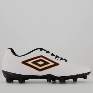 Imagem de Chuteira Umbro Class Footballer Campo Branco e Preto e Laranja, 41