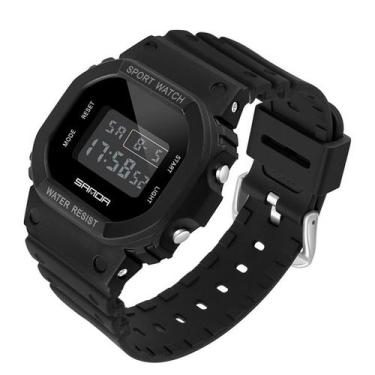 Imagem de Relógio digital sanda led à prova d'água esportivo feminino , Preto