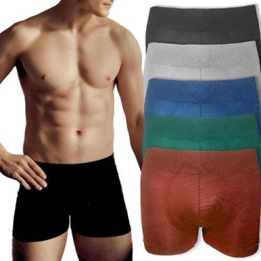 Imagem de Kit 5 Cueca Masculina Boxer Respirável Box Original Rupee, P/M, Sortid