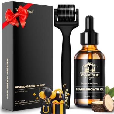 Imagem de Kit de Crescimento de Barba Waking Forest - Derma Roller 0,25mm e Óleo