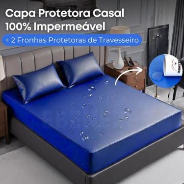 Imagem de Capa para Colchão de Casal Impermeável Hospitalar Não Esquenta Antixix