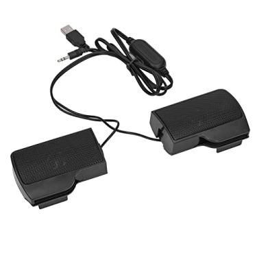 Imagem de Alto-falantes para laptop QANYEGN, barra de som de computador alimentada por USB com fio, alto-falante de barra de som para jogos com clipe de tela para notebook monitor