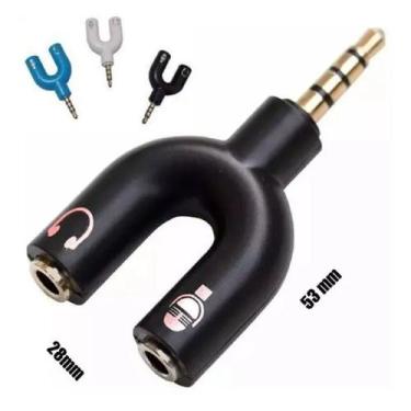 Imagem de Adaptador Para Headset Fone de Ouvido Microfone Lapela No Celular P3 P