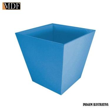 Imagem de Kit 25 Cachepot Liso Borda Reta 13,5x13,5 Mdf Madeira Pintado - ATACAD