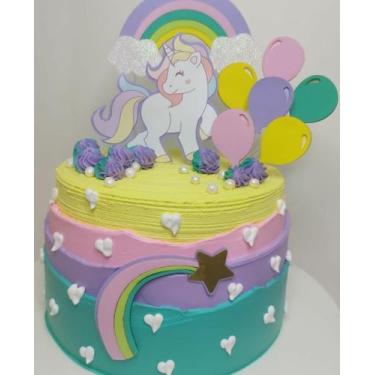 Imagem de Topo De Bolo Personalizado Unicórnio - MIWL ART