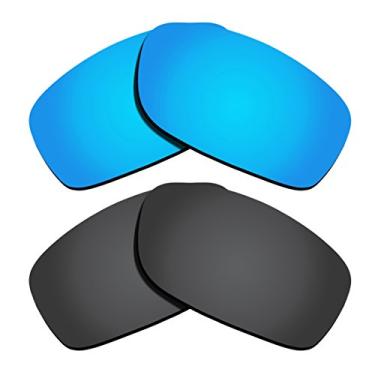 Imagem de Lentes de substituição polarizadas para Oakley Fives Squared – Várias opções, Black&ice Blue Mirrored Coating, 0