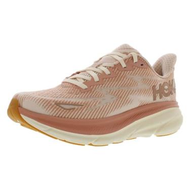 Imagem de HOKA ONE ONE Clifton 9 Tênis feminino, Arenito/creme, 38