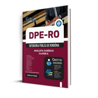 Imagem de Apostila DPE-RO  - Analista Jurídico - Classe A - Editora Solução