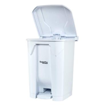 Imagem de Lixeira Plástica Com Pedal Branca 50l Superpro