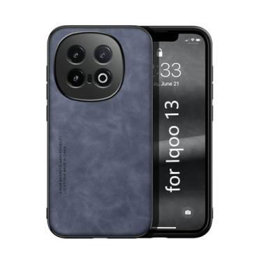 Imagem de Kepuch Silklike Capa para Vivo Iqoo 13 - Case Placa de Metal Embutida - Azul