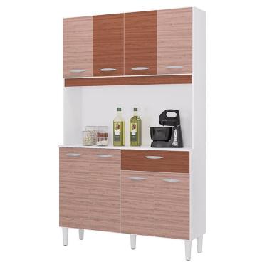 Imagem de Cozinha Kit Cassia 8 Portas Amêndoa Capuccino - Poquema