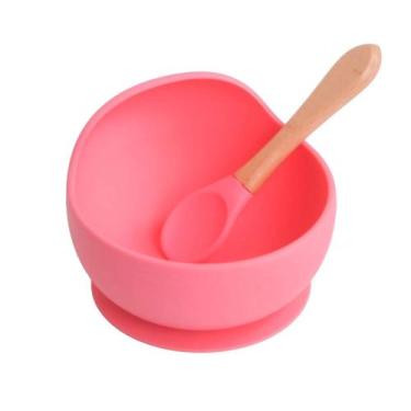 Imagem de Bowl de Silicone ventosa Turminha Guará Prato infantil Rosa