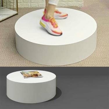 Imagem de LGEOELIAS Pedestal de cilindro de elevação para exibição de loja de roupas, bancadas redondas, para coleção/manequim/figuras/sapato