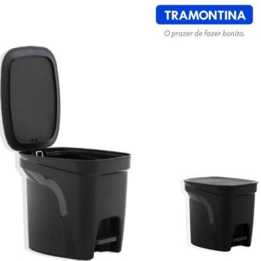 Imagem de Lixeira Cesto Para Banheiro Cozinha Escritorio Grande Com Pedal 7 Litr