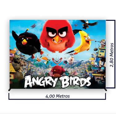 Imagem de Painel de Festa Retangular Angry Birds Diversas Medidas - Fera Print