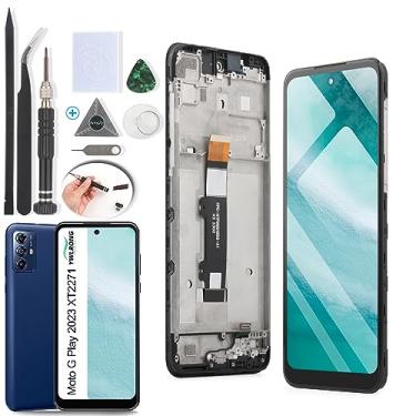 Imagem de YWLRONG para Motorola Moto G Play 2023 Substituição de Tela para Moto G Play 2023 Xt2271 Xt2271-5 Display Lcd Conjunto de Digitalizador de Tela de Toque com Ferramentas (Preto com Moldura)