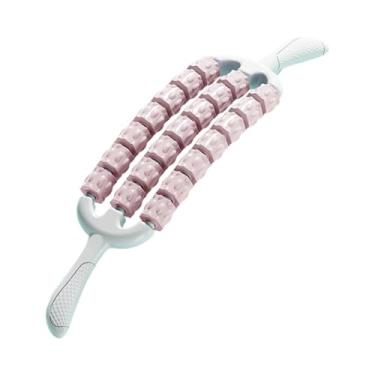 Imagem de UGPLM Bastão de massagem muscular, equipamento de ginástica, rolo de três fileiras, presentes, bastão de massagem corporal portátil e resistente, ferramenta