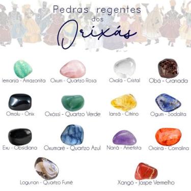 Imagem de Kit 14 Pedras dos Orixás Cristal Natural Rolado - New Infinity, Pedras
