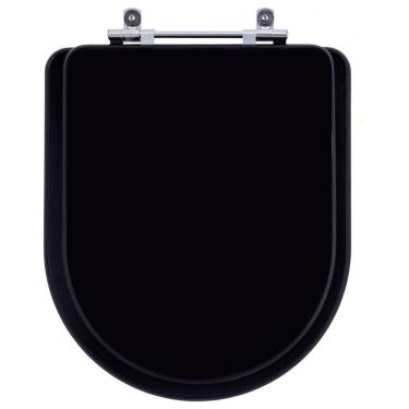 Imagem de Assento Sanitário Poliester Nexo Onix Preto Fosco Vaso Roca