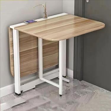 Imagem de Mesa de cozinha dobrável Mesa de jantar folhas de gota, mesa de jantar dobrável, mesa de cozinha dobrável de madeira, mesa expansível multifuncional, móveis de economia de espaço extensível