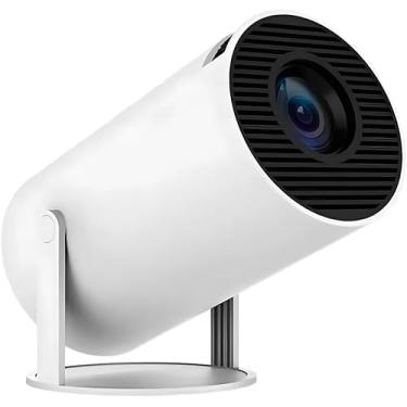 Imagem de Mini Projetor Portátil 5G Wi-Fi 6 Bluetooth 5.0 Android 11 4K 1080P Full HD 8000 Lumens LED Auto Correção Trapezoidal Horizontal Rotação 180° Ideal para Projeções Cinemáticas