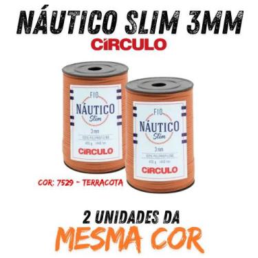 Imagem de Fio náutico slim 3mm circulo 400g kit com 02 un, 7529 - TERRACOTA