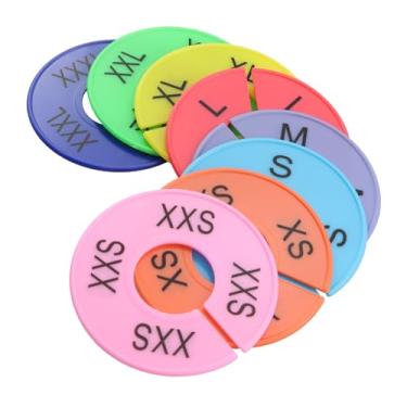 Imagem de Caishun 8 peças, divisória de roupas, tamanho de cabide, divisória redonda, para guarda-roupa, 2PP, 3GG, 8,9 cm, tamanho colorido, divisória, guarda-roupa, exibição, círculo, tamanho