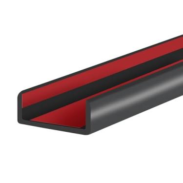 Imagem de Protalwell Guarnição De Borracha, Protetor Autoadesivo Em Formato U Para Compensado, Armário, Faixa Madeira 1-5/8", Reparo Móveis Flexíveis, Material Epdm, Encaixe 1-5/8" (41 Mm), Comprimento 20 Pés
