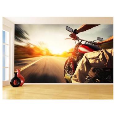 Imagem de Papel De Parede 3D Moto Esporte Viagem Estrada 3,5M Bkm100 - Você Deco