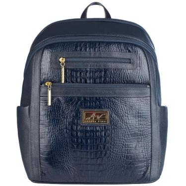 Imagem de Mochila grande feminina de couro croco Montanna-Feminino