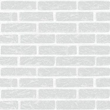 Imagem de Papel De Parede Vinilico Tijolinho Cinza Claro.