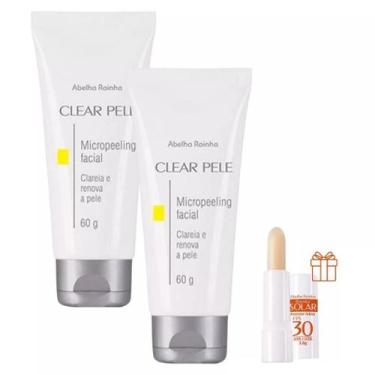 Imagem de 2 Micropeeling Facial Pele Macia, Sedosa e Iluminada + Protetor Solar 